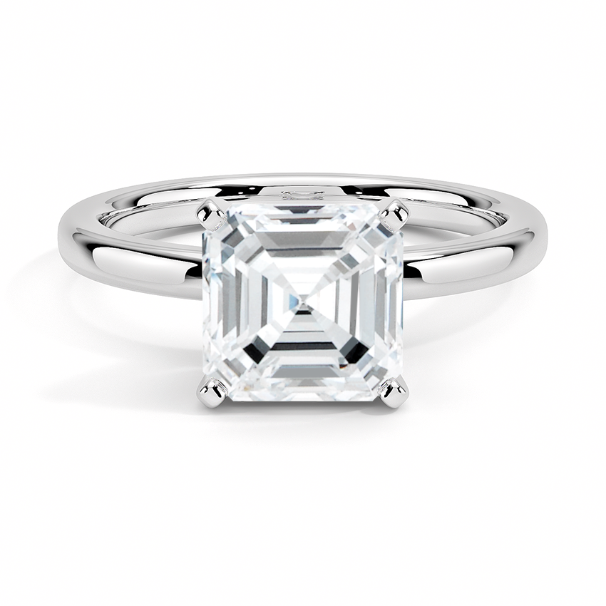 Anillo Clara solitario con diamante Asscher